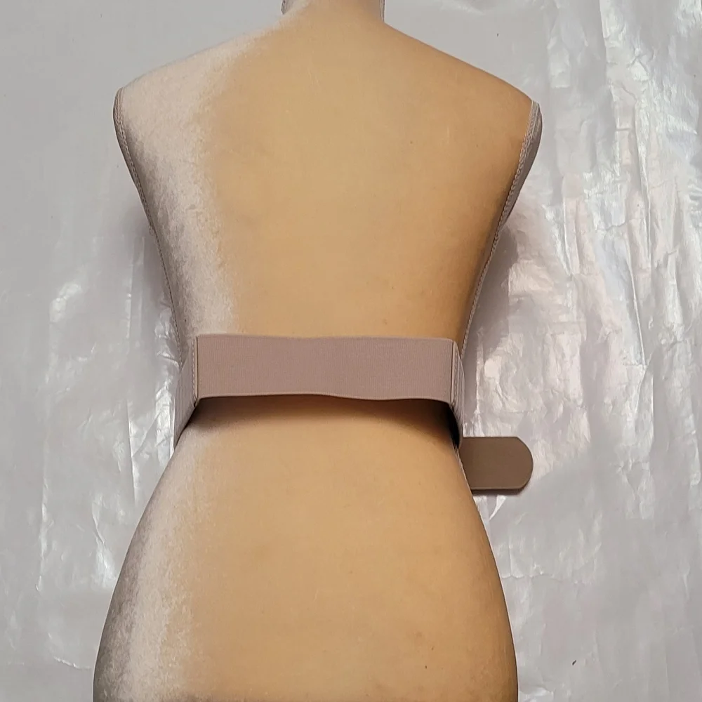 INC International Concepts Croc Embossed Stretch Belt Taupe Size M L New $35